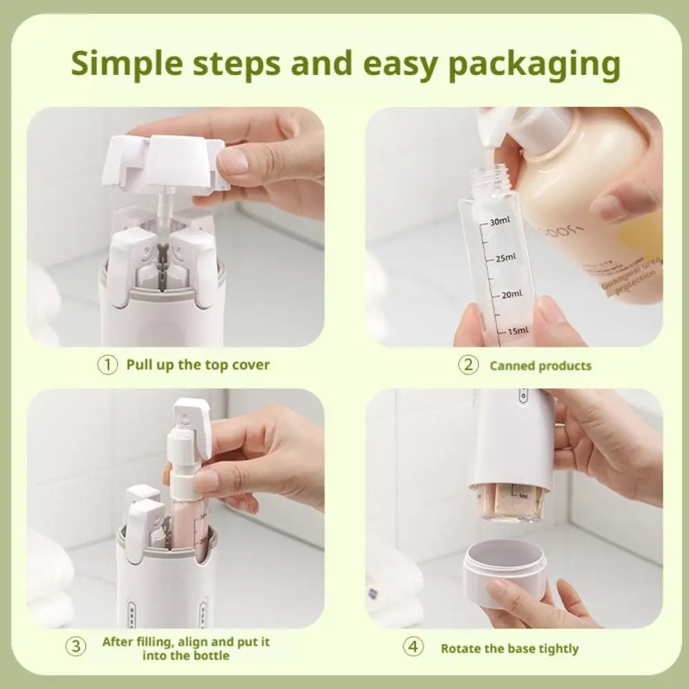 Travel Dispensing Storage Bottle (contains 4 inner bottles)